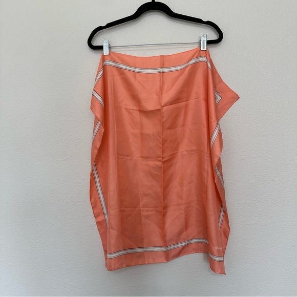 Givenchy Accessories - Vintage givenchy peach colored silky scarf size 26.5” X35” a couple small flaws